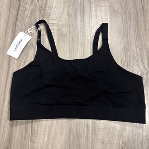 NWT Momcozy Nursing Bra Black Size XL Cotton Spandex